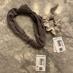 Lulu lemon headband and scrunchie